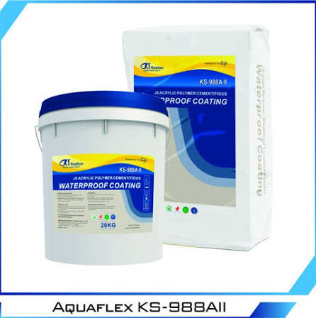 Aquaflex KS-988A type II: Lớp phủ tạo màng chống thấm đàn hồi gốc acrylic polymer xi măng hai thành phần